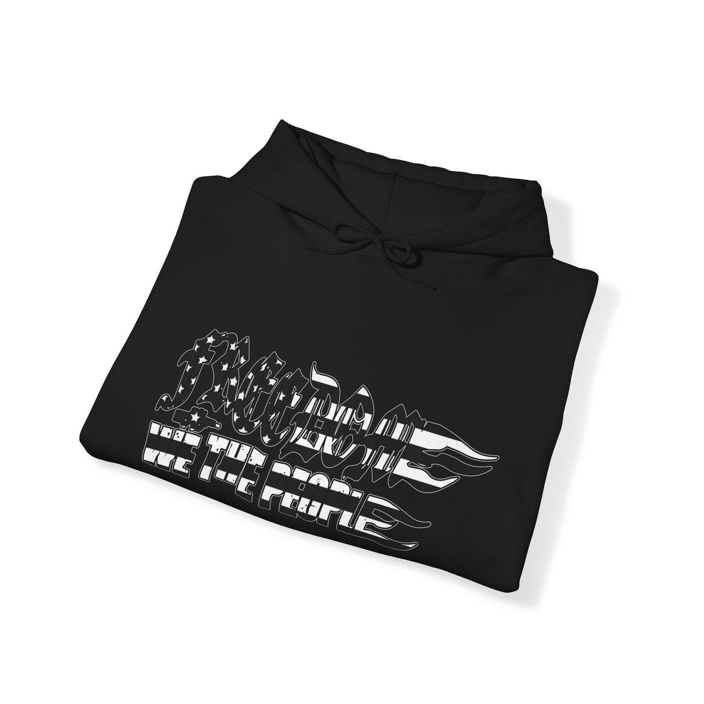 B&W Freedom Flag Hoodie