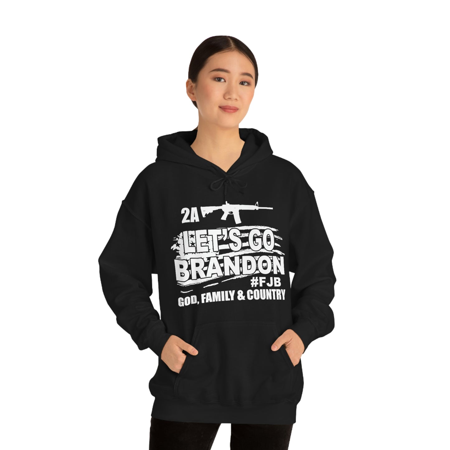 Unisex Heavy Blend™ B&W LGB #FJB Hooded Sweatshirt