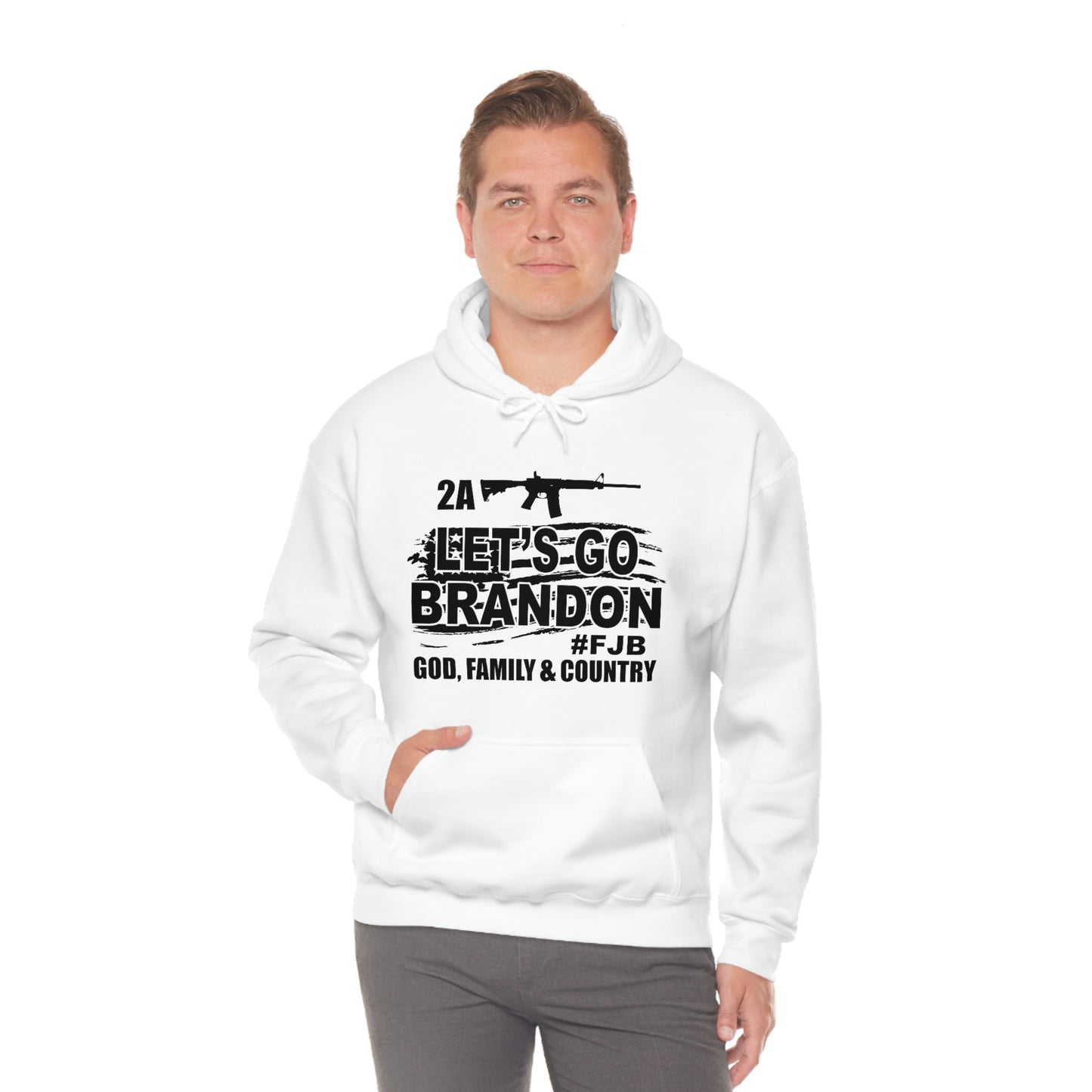 Unisex Heavy Blend™ B&W LGB #FJB Hooded Sweatshirt