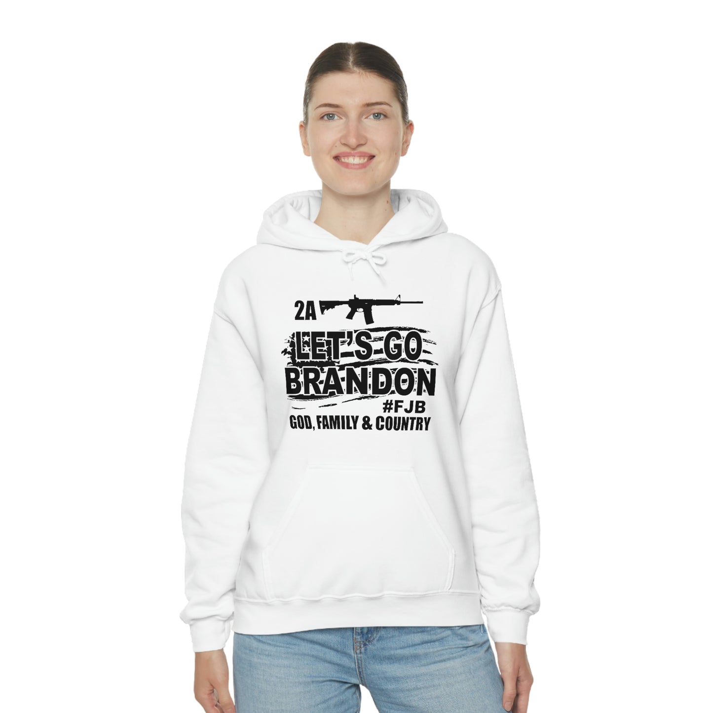 Unisex Heavy Blend™ B&W LGB #FJB Hooded Sweatshirt