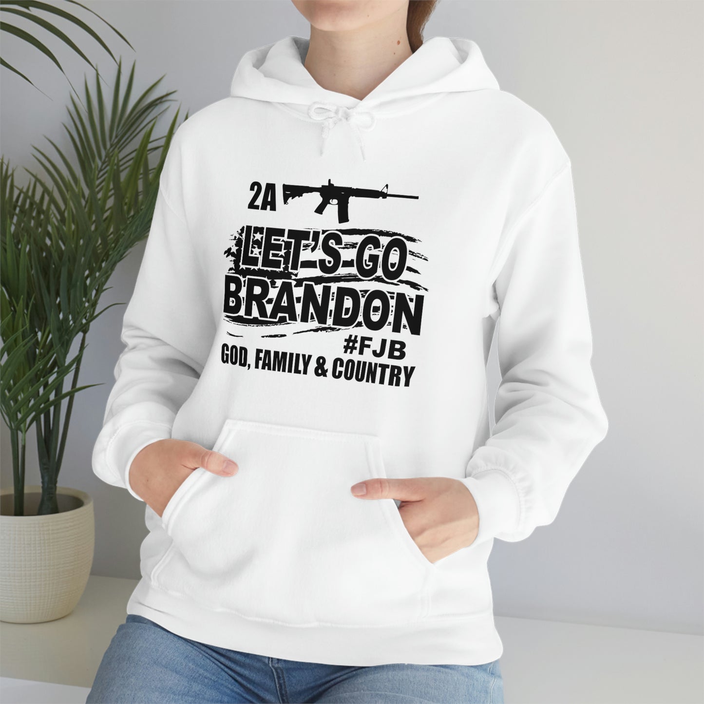 Unisex Heavy Blend™ B&W LGB #FJB Hooded Sweatshirt