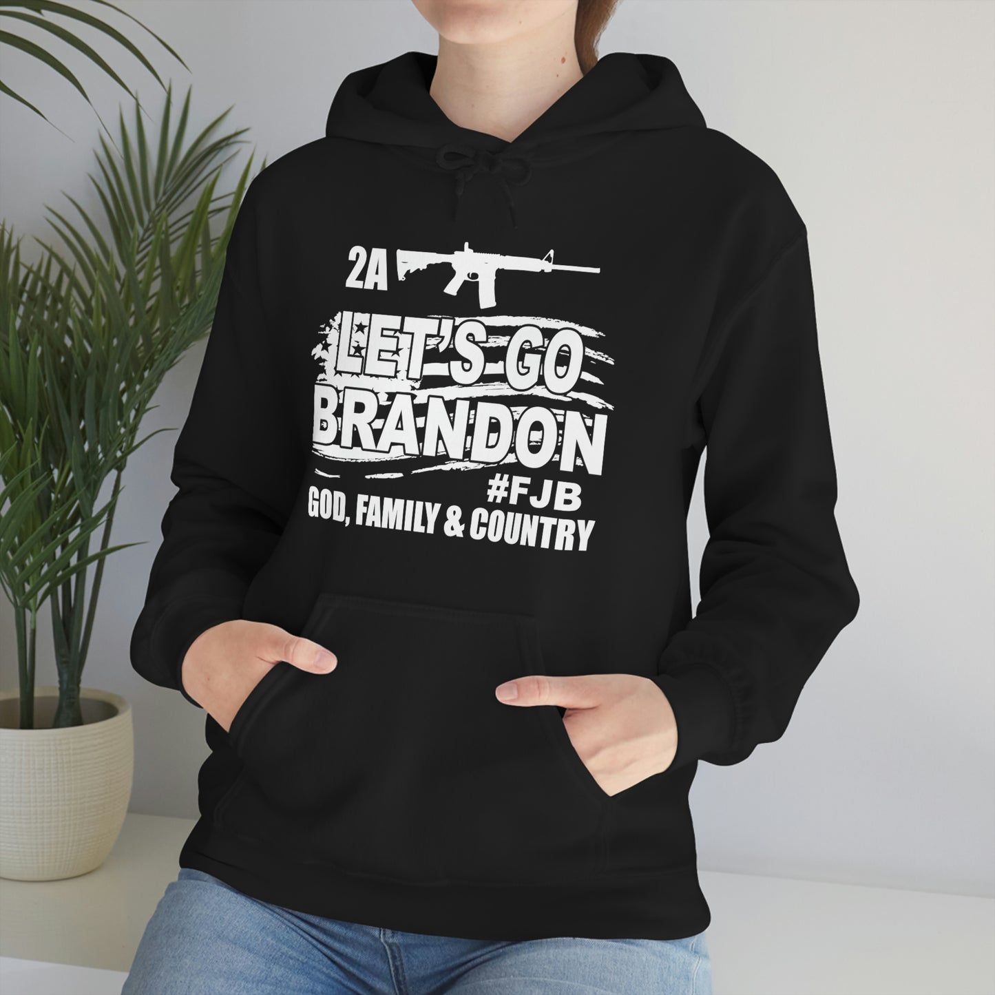 Unisex Heavy Blend™ B&W LGB #FJB Hooded Sweatshirt