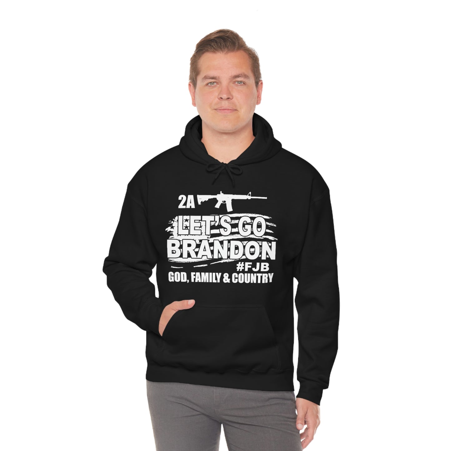 Unisex Heavy Blend™ B&W LGB #FJB Hooded Sweatshirt