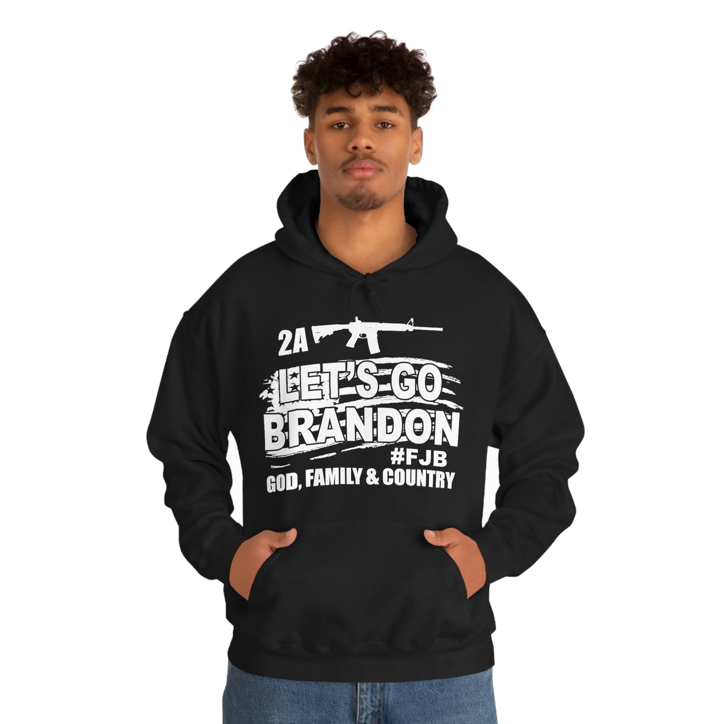 Unisex Heavy Blend™ B&W LGB #FJB Hooded Sweatshirt