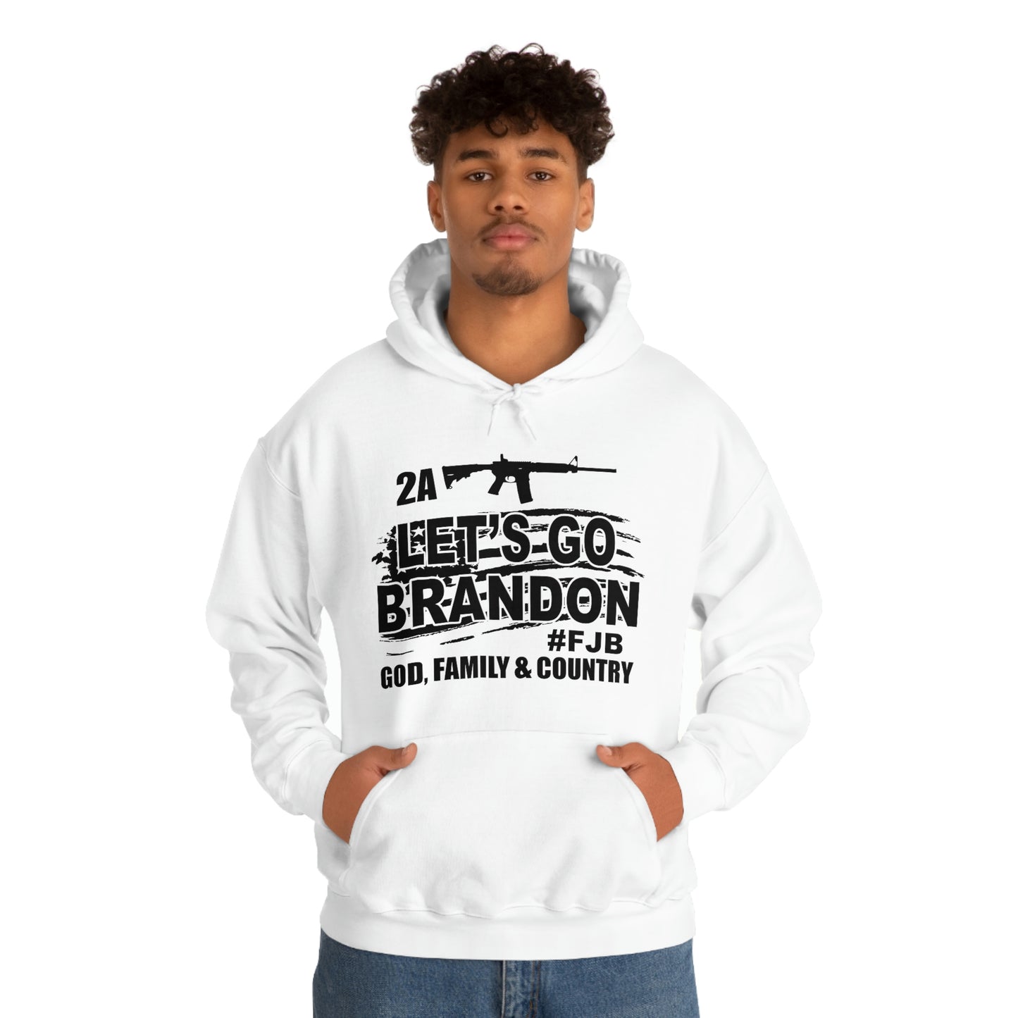 Unisex Heavy Blend™ B&W LGB #FJB Hooded Sweatshirt