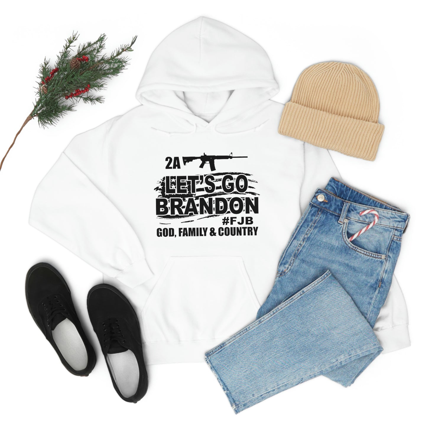 Unisex Heavy Blend™ B&W LGB #FJB Hooded Sweatshirt